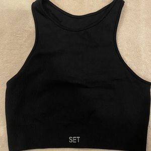 Set Active Onyx Scoop Neck Cropped Sports Bra